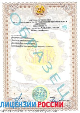 Образец сертификата соответствия (приложение) Ковров Сертификат ISO 14001